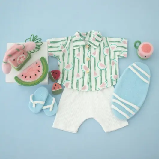 Baby Girl Beach Swimsuit Theme Set - Photography Props - Image 5